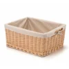 Rectangular Basket With Polka Dot Lining